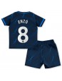Otroški Nogometna dresi replika Chelsea Enzo Fernandez #8 Gostujoči 2023-24 Kratek rokav (+ hlače)